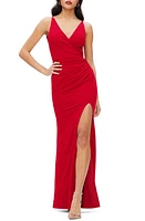 Dress the Population Jordan Ruched Side Slit Gown at Nordstrom,