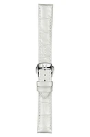 Tissot 16mm White Croc Embossed Leather Watchband at Nordstrom