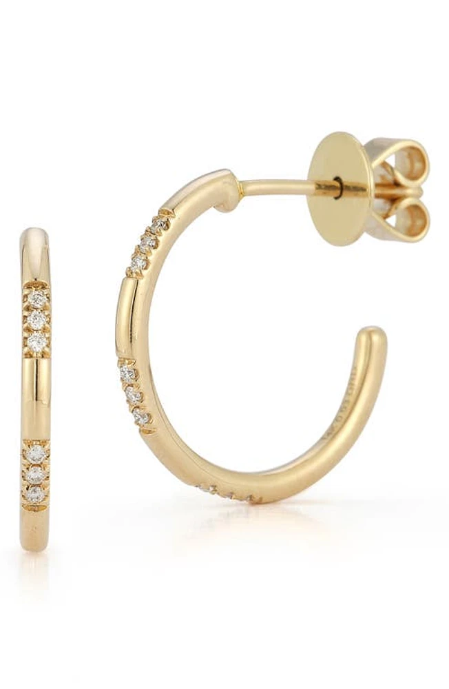 Dana Rebecca Designs Sylvie Rose Diamond Hoop Earrings in Yellow Gold at Nordstrom