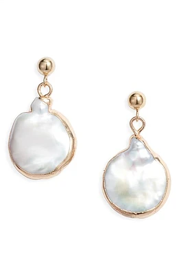 Set & Stones Gracie Freshwater Pearl Drop Earrings in Gold at Nordstrom