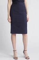 BOSS Vanorda Virgin Wool Pencil Skirt Sky Captain at Nordstrom,