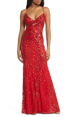 Lulus Photo Finish Sequin High-Low Maxi Dress at Nordstrom,