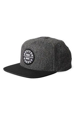 Brixton Oath III Herringbone Trucker Hat in Black/Grey Herringbone at Nordstrom