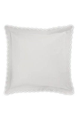 Matouk Diamond Piqué Euro Pillow Sham in Silver at Nordstrom