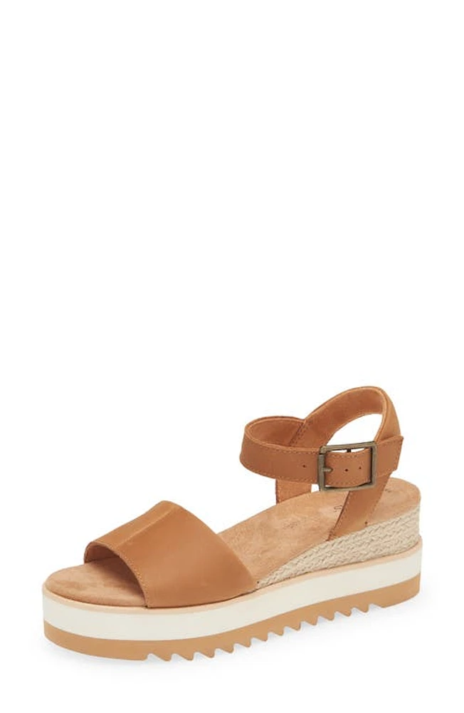 TOMS Diana Platform Wedge Sandal Tan at Nordstrom,