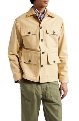 Drake's Cotton Canvas Utility Jacket Sable at Nordstrom,