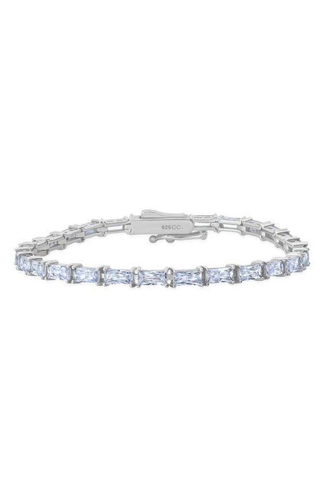 Crislu Cubic Zirconia Tennis Bracelet in Silver at Nordstrom, Size 7