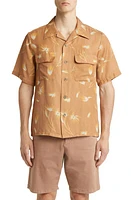 NN07 Daniel 5034 Floral Short Sleeve Button-Up Camp Shirt at Nordstrom,