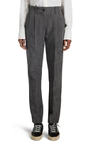 Golden Goose Mélange Tapered Virgin Wool Blend Trousers Grey/White at Nordstrom, Us