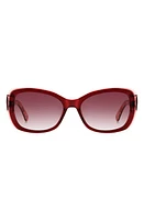 Kate Spade New York elowen 55mm gradient round sunglasses in Red/Burgundy Grad at Nordstrom