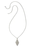 Kendra Scott Abbie Pendant Necklace in Rhodium Metal at Nordstrom