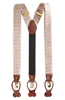 CLIFTON WILSON Diamond Silk Suspenders in Tan at Nordstrom