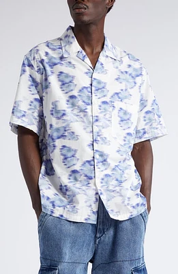 Isabel Marant Lazlo Floral Camp Shirt in Light Blue at Nordstrom, Size Small