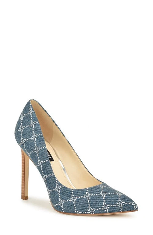 Nine West Tatiana Pointed Toe Pump Medium Blue at Nordstrom,