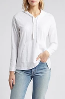 caslon(r) Organic Cotton Hoodie White at Nordstrom,