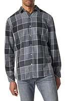 Mavi Jeans Check Snap-Up Shirt Black Indigo at Nordstrom,