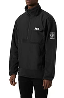 Helly Hansen Play Half Zip Fleece Anorak Black at Nordstrom,