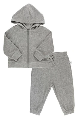 RuggedButts Mélange Hoodie & Joggers Set in Grey at Nordstrom, Size 3-6M