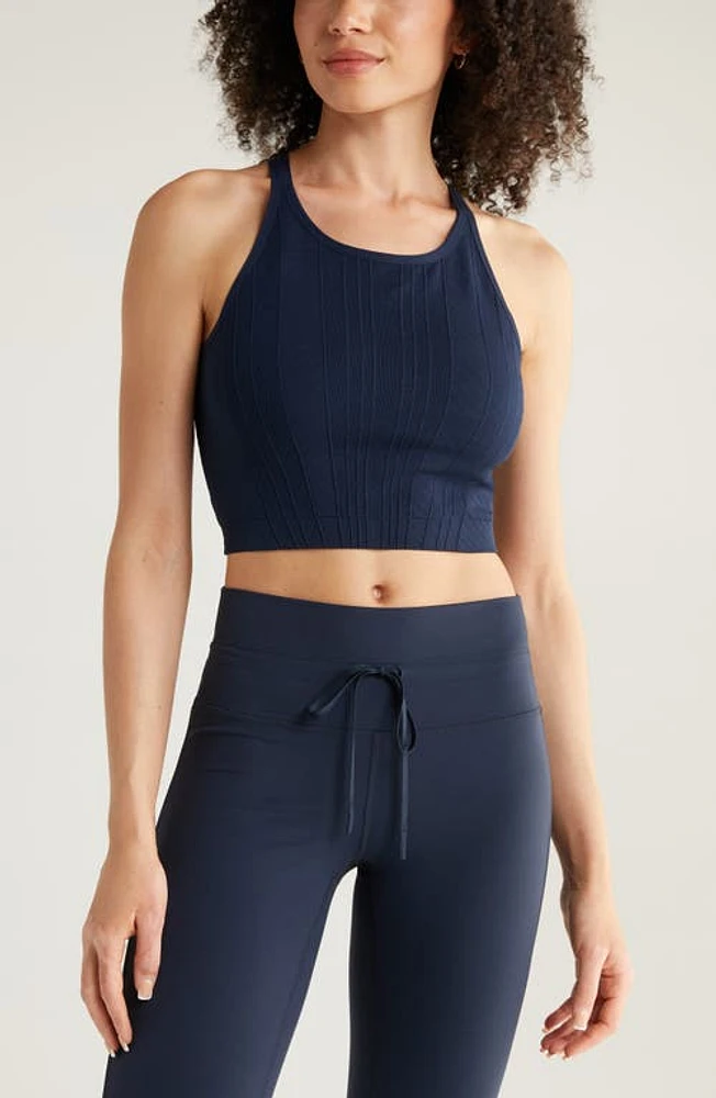 zella Ripple Longline Seamless Bra at Nordstrom,