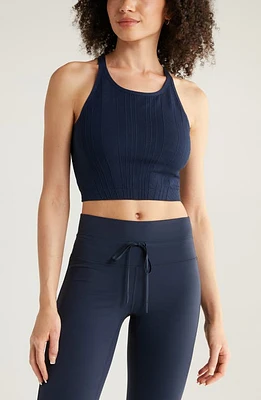 zella Ripple Longline Seamless Bra at Nordstrom,