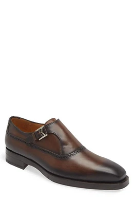 Mezlan Patina Monk Strap Shoe Mocha at Nordstrom,