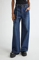 Sacai Belted Wide Leg Jeans at