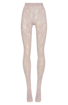 Wolford Floral Net Tights Mauve at Nordstrom,