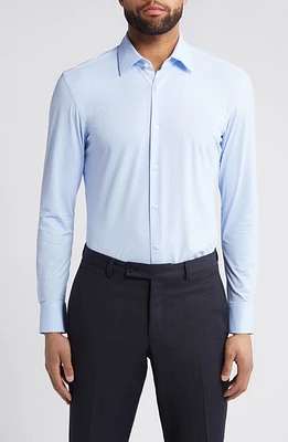 BOSS Hank Kent Slim Fit Dress Shirt Light Blue at Nordstrom,