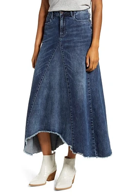 Wash Lab Denim Long Jean Skirt Deep Blue at Nordstrom,