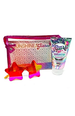 Sunshine & Glitter Kids' Cosmic Stardust Pink Travel Gift Set in Iridescent at Nordstrom