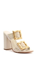 Schutz Enola Block Heel Sandal Pearl at Nordstrom