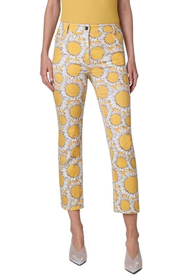 Akris punto Maru Print Tapered Leg Ankle Jeans Sun at Nordstrom,