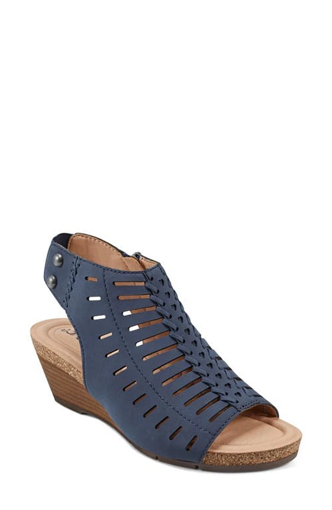 Earth Hana Cutout Sandal Dark Blue at Nordstrom,