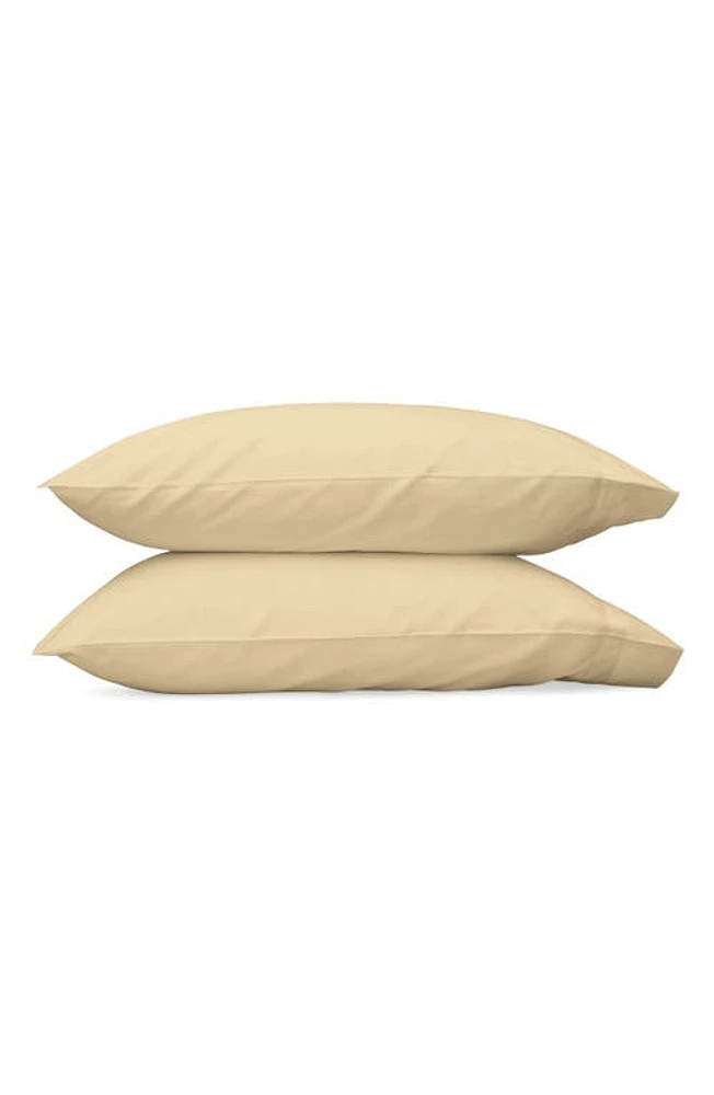 Matouk Nocturne 600 Thread Count Set of 2 Pillowcases in Honey at Nordstrom