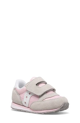 Saucony Jazz Hook & Loop Sneaker Grey/Pink/White at Nordstrom, M