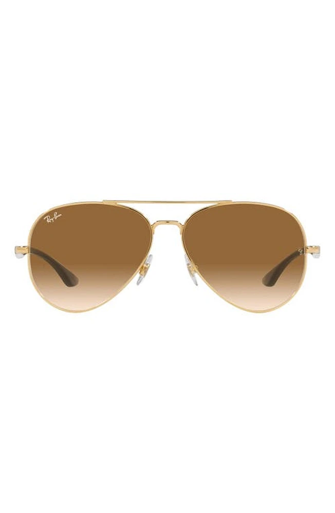 Ray-Ban 58mm Aviator Sunglasses in Arista/Pink Gradient Brown at Nordstrom