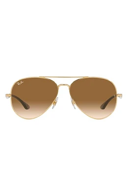 Ray-Ban 58mm Aviator Sunglasses in Arista/Pink Gradient Brown at Nordstrom