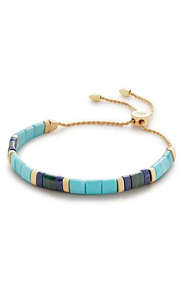 Monica Vinader Delphi Turquoise Friendship Bracelet in 18Ct Gold Vermeil/Ss at Nordstrom