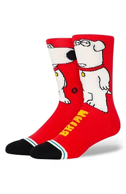 Stance The Dog Cotton Blend Crew Socks in Red at Nordstrom, Size Large