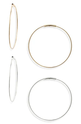 Nordstrom Seamless Hoop Earrings in Gold- Rhodium at Nordstrom