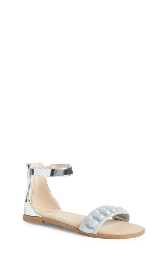 Yosi Samra Kids' Miss Cambelle Ankle Strap Sandal Silver Ruffle at Nordstrom, M