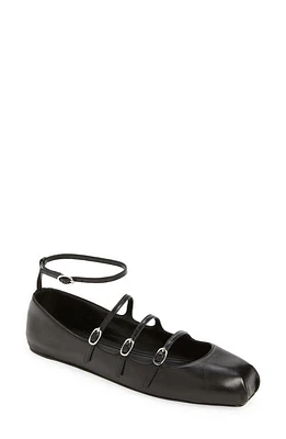 Alexander McQueen Caged Ballet Flat Black at Nordstrom,