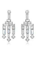 Mindi Mond Frenchie Diamond Chandelier Earrings in Platinum at Nordstrom