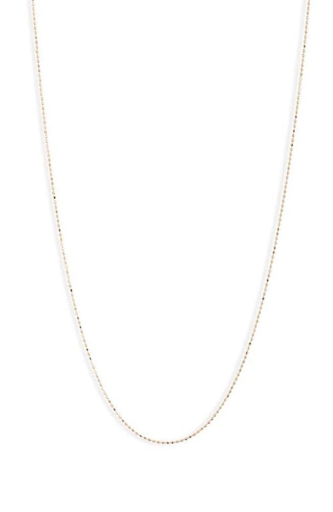 Bony Levy Essentials 14K Gold Beaded Chain Necklace in Yellow Gold at Nordstrom, Size 18 In