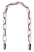 ossa Mini Enamel Cable Chain Wrist Strap in Pink at Nordstrom