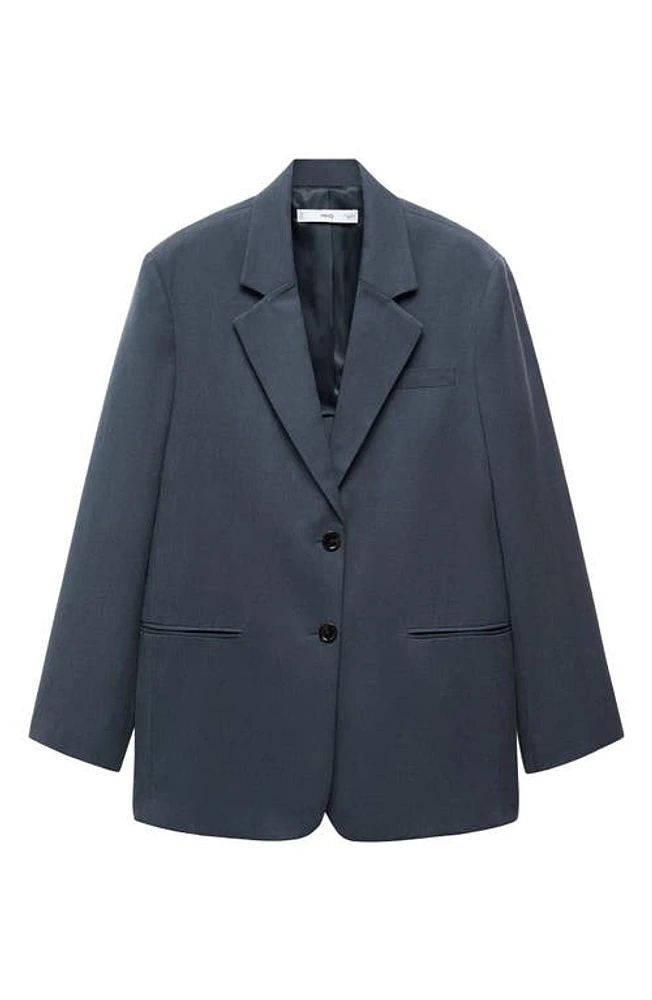 MANGO Bilbao Blazer Petrol Blue at Nordstrom,