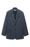 MANGO Bilbao Blazer Petrol Blue at Nordstrom,