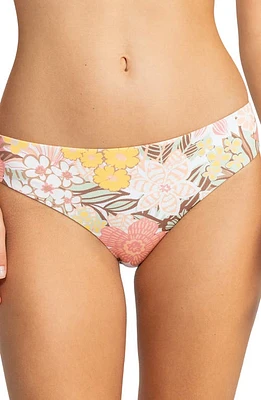 Roxy Playa Paradise Hipster Bikini Bottoms White Viva La V at Nordstrom,