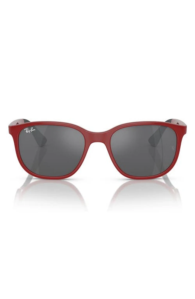 Ray-Ban Kids' 48mm Square Sunglasses in Red /Rubber Black at Nordstrom