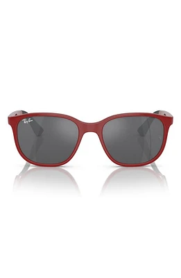 Ray-Ban Kids' 48mm Square Sunglasses in Red /Rubber Black at Nordstrom